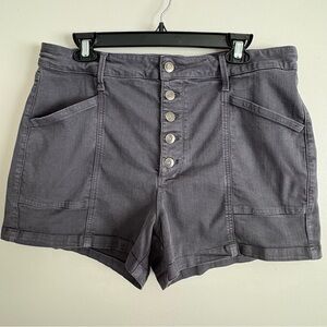 Pistola Women’s Tammy High Rise Button Fly Cotton Twill Shorts Charcoal Size 33